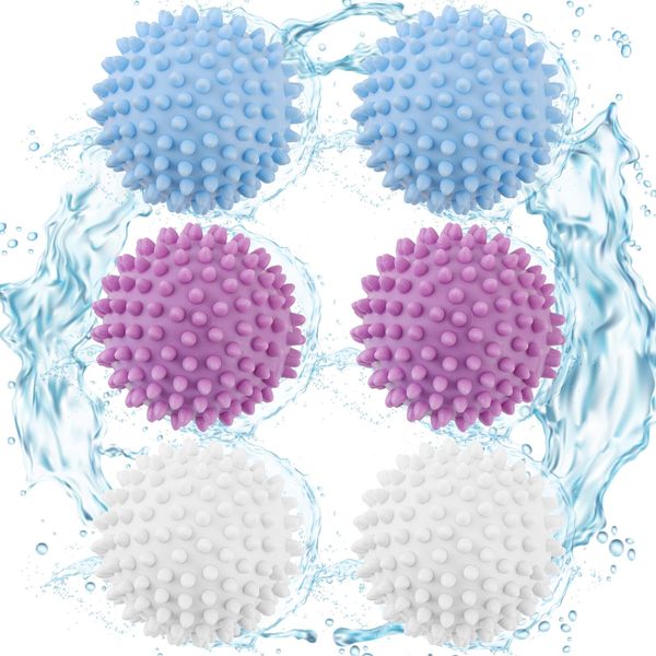 Washing Machine Washing Ball, 6 Pieces Tumble Dryer Balls for Washing Machine, Washing Machine Reusable Drying Balls for Dryer and Washing Machine