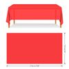 ELECLAND Red Plastic Table Cover 137 x 274 cm Red Plastic Tablecloth Rectangle Red Table Cover for Indoor or Outdoor Baby Shower, Wedding, Birthday Party Decorations