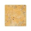 Gold (Yellow) Travertine 4 X 4 Field Tile, Tumbled