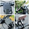 Motorcycle Handlebar Phone Holder Stand Mount Bracket Non-slip 360° Rotation