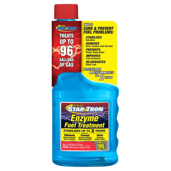 STAR BRITE Star Tron Enzyme Fuel Treatment, Small Engine Formula, 16 Fl Oz Treats up to 96 Gals Gas Additive Rejuvenates & Stabilizes Old Gasoline, Cures & Prevents Ethanol Problems