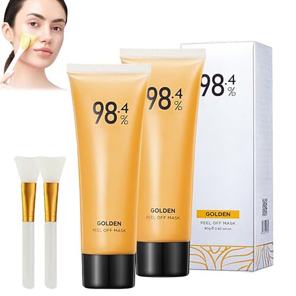 Gold Foil Peel off Mask,Peel-Off Anti-Falten Whitening Mask Anti-Falten-Gold-Anti-Aging-Gesichtsmaske für eine gründliche, feuchtigkeitsspendende Reinigung