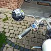 Pair Motorcycle Chrome Side Mirrors Round Long Stem for Universal 10mm Scooter