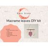 Macrame Kit for beginners, leaf wall hanging craft kit Macrame leaves DIY set Make your own