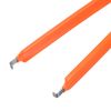 sourcing map IC Puller Chip Extractor Stainless Steel with Insulated Vinyl Grip Orange 5 Pack