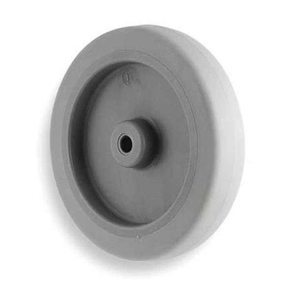 GRAINGER APPROVED Caster Wheel, 145 lb., 5 In. Dia., Rubber, Gray