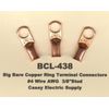 10 Bare Battery Big COPPER Ring Lug Terminal Connector #4 Wire Gauge 3/8" Stud