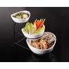 Gibson Elite Gracious Dining Dinnerware 3-Tier Oval Bowl White