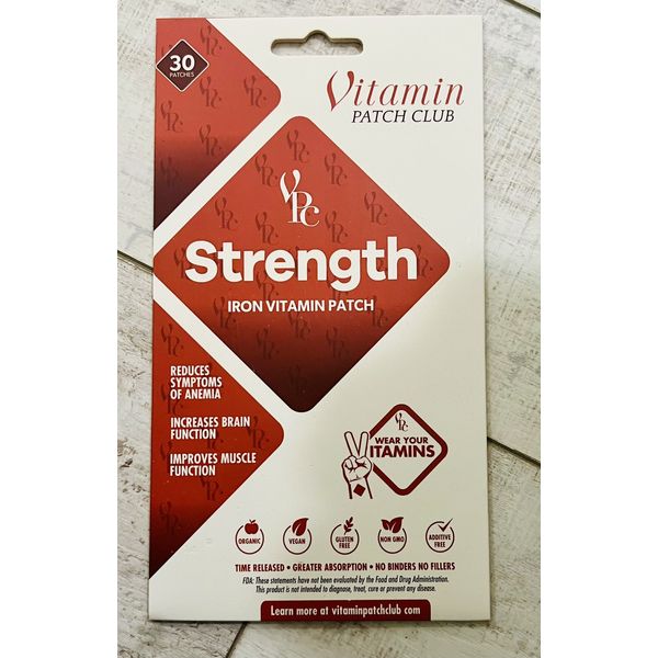 Vitamin Patch Strength Iron Vitamin New Sealed 30 Patches