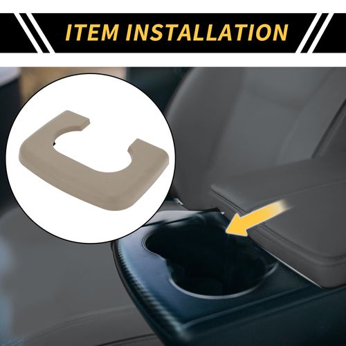 REPAIROCK Center Console Cup Holder Replacement Pad for Ford F-150 1997-2003 Armrest Cupholder Pad Plastic Brown 1 Pc