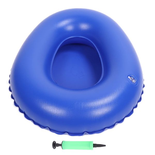 Air Inflation Bed Pan, Washable Portable Elderly Inflatable Potty Anti Bedsore Toilet Urinal for Elderly Bedridden with Pump for Men & Women