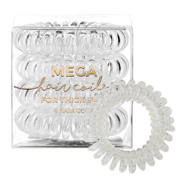 Kitsch 4 Piece Mega Thick & Long Hair Coil Set (Clear)