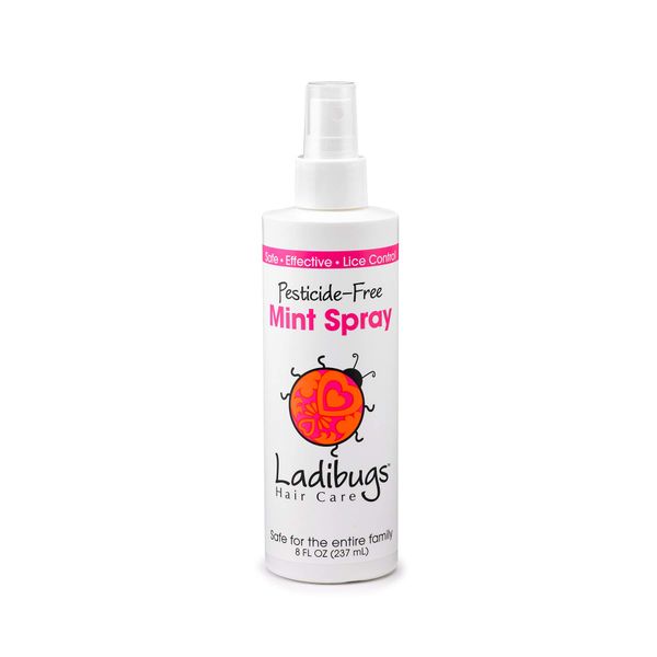 Ladibugs Lice Prevention Mint Spray 8oz | Natural Ingredients | Highly Effective Lice Treatment Spray | Daily Use