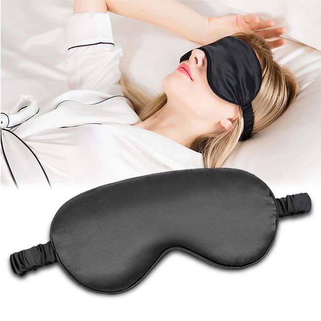 Sleep Mask Silk Sleeping Eye Mask for Women Men Adjustable Light Comfy Eye Sl...