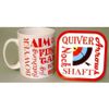 Archery Text Mug and Coaster Set