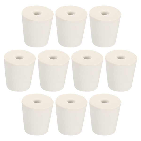 uxcell Rubber Taper Plug 22mm to 28mm Solid Test Tube Plug Stopper for Lab Home White 10pcs