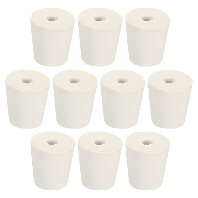 uxcell Rubber Taper Plug 22mm to 28mm Solid Test Tube Plug Stopper for Lab Home White 10pcs