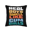 Gumball Machine Candy Machine Bubble Gum Real Boys Funny Throw Pillow