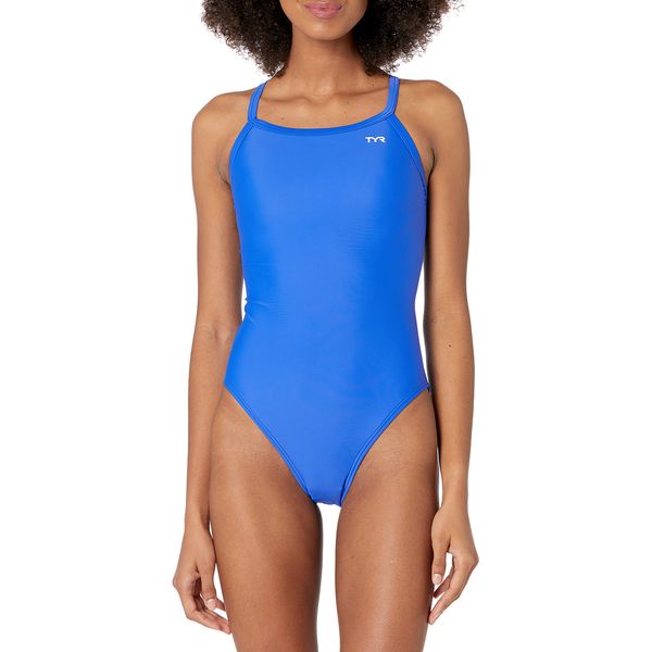 TYR Women's Standard TYReco Solid Diamondback Swimsuit, Royal, 40