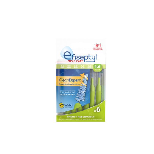 EFISEPTYL Clean Expert 1.6mm Brushes (Pack of 6)