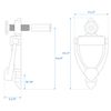 Door Knocker & Viewer 9/16" Bore, 220-Degree View Angle (5-1/2" Height, Chrome)