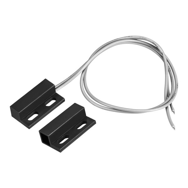 sourcing map Wired Door Contact Window Sensor NO Surface Mount Magnetic Reed Switch Black