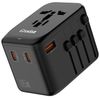 Gresion Conversion Plug, PD 65W Rapid Charging, Overseas Travel, Converter, 5 Devices Simultaneously Charging, Multi Conversion Plug, For Macbook, iPad, iPhone, Android, Airpods Switch, Convenient