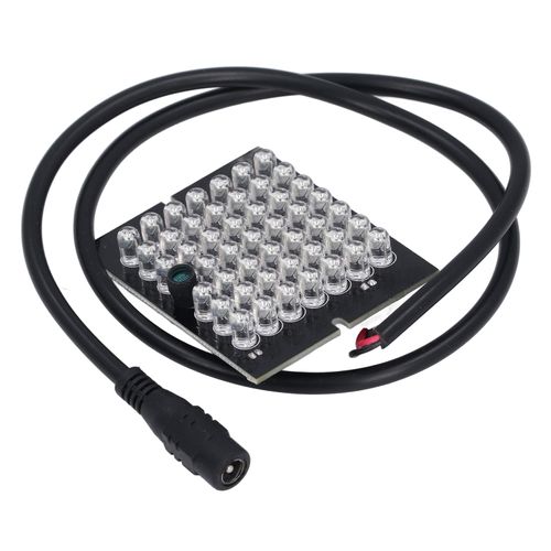 940nm Camera Light Board, Infrared Camera Auxiliary Lamp, 48 Black Discrete LEDs, Compact Design, DC12V Night Function for Home Indoor Use