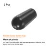 sourcing map 2Pcs LP Guitar 3 Way Pickup Switch Tip Thread M4 Plastic Toggle Switch Knobs Cap for LP Electric Guitar, Black
