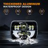 5x7 7x6 Crystal Clear Lens Metal LED Headlights Conversion Covers Pair