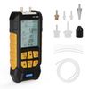 Manometer Gas Pressure Tester,Digital Manometer HVAC,11 Units Differential Dual 