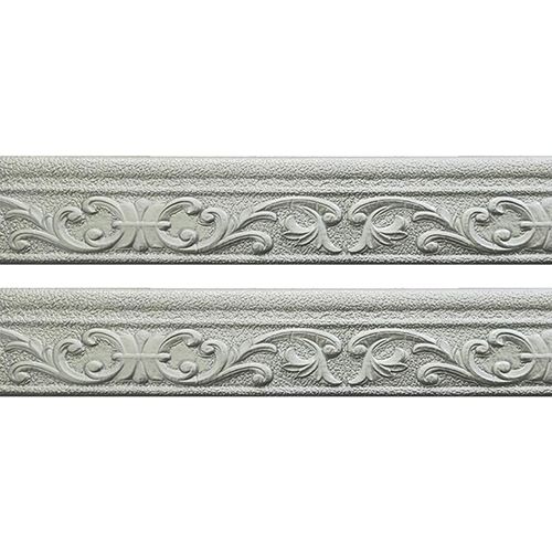 Glavatrix Flexible Foam Molding Trim, 181" x 3.1" Peel and Stick Crown Molding Wallpaper Border Self Adhesive 3D Wall Edging Lines Trim for Wall Edge, Ceilings, Countertops Home Decor (Grey)