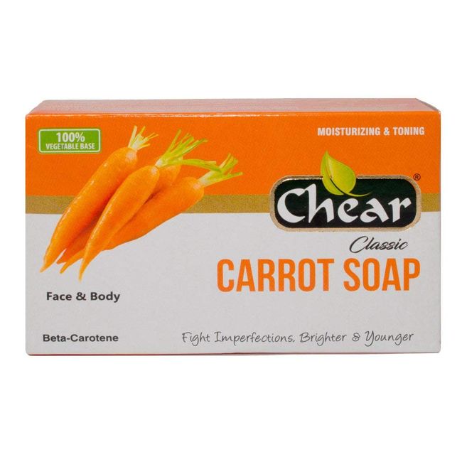 Chear Carrot Cleansing Soap 150g - Fight Imperfections, Brighter, Toning, Face & Body