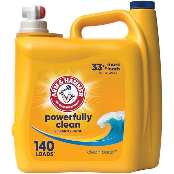 Arm & Hammer Clean Burst, 140 Loads Liquid Laundry Detergent, 140 fl oz