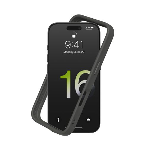 RhinoShield Bumper Case Compatible with [iPhone 16 Pro Max] | CrashGuard - Shock Absorbent Slim Design Protective Cover 3.5M / 11ft Drop Protection - Graphite