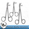Surgical Northbent Suture Curved Scissors 3 Pcs Blunt Veterinary New Instruments