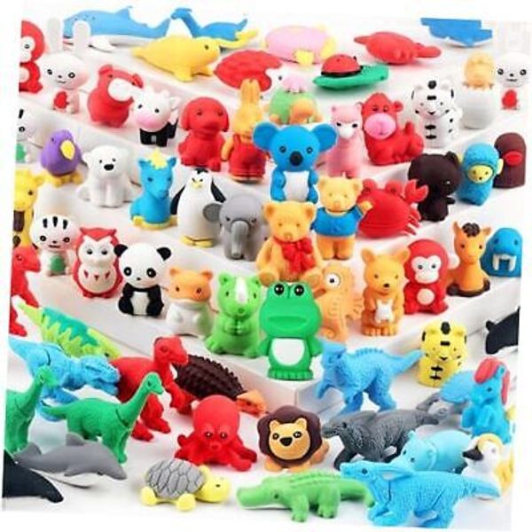 Pcs Animal Erasers Kids Desk Pets Animal Pencil Erasers Puzzle Erasers Toy 60