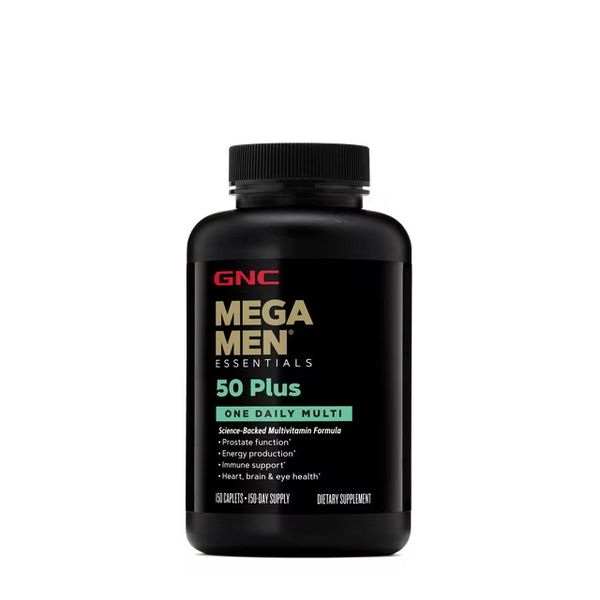 GNC Mega Men Essentials 50-Plus One Daily Multivitamin, 150 Tablets