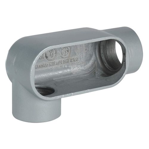 Killark LR27SA Duraloy 7 Series Type LR Conduit Body, 3/4 in Hub, Form 7 Form, 7 cu-in Capacity, Copper-Free Aluminum, Epoxy Powder Coated