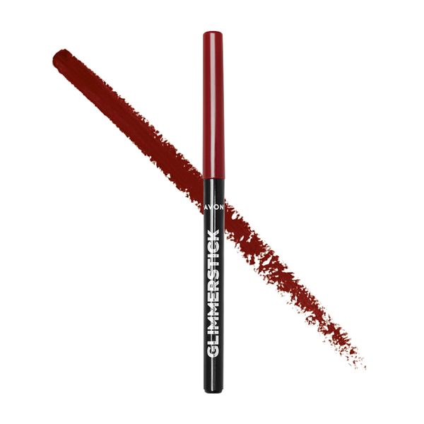 Avon Avon Glimmerstick Lip Liner, Prevents Lipstick From Feathering, Long-Lasting Finish, Defines and Contours, Red Brick