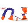 Sourcingmap 1/2PT Navy Blue Orange Thread Flexible Flat Nozzle Oil Coolant Hose