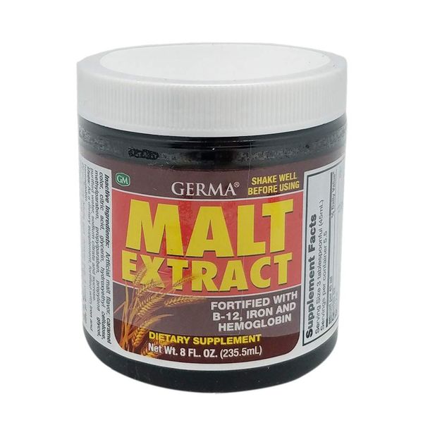 Germa Malt Extract with Vitamins Reinforced with B-12, 8 oz.