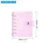 PATIKIL A7 Clear Binder Cover, Soft PVC Loose Leaf Binder Protector Refillable Notebook Shell with Snap Button Closure for DIY Meeting Notebook Folder, Purple