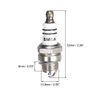 sourcing map BM6A Spark Plug for M7 / L7T / CJ8 / 1560 Replacement, 3pcs