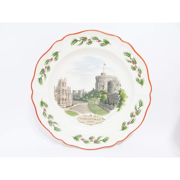 Wedgwood Christmas Plate Queen's Ware 1980