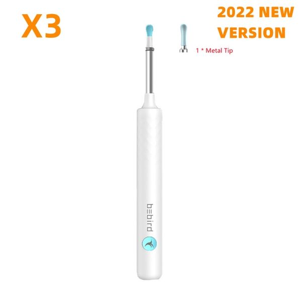 Bebird Xiaomi Bebird Endoscope Earpick Ear Scanner Ear Endoscope Ear Wax Waxer Bebird X3 Smart Visual Ear Stick High Precision Mini Camera Otoscope Health Care Ear Cleaner 300W, 2.X3 White