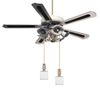 Ceiling Fan Pull Chain, Fan Pulls Set with Connector, 2 Pack Crystal Clear Cube Fan Pull Extension for Light Fan Chain