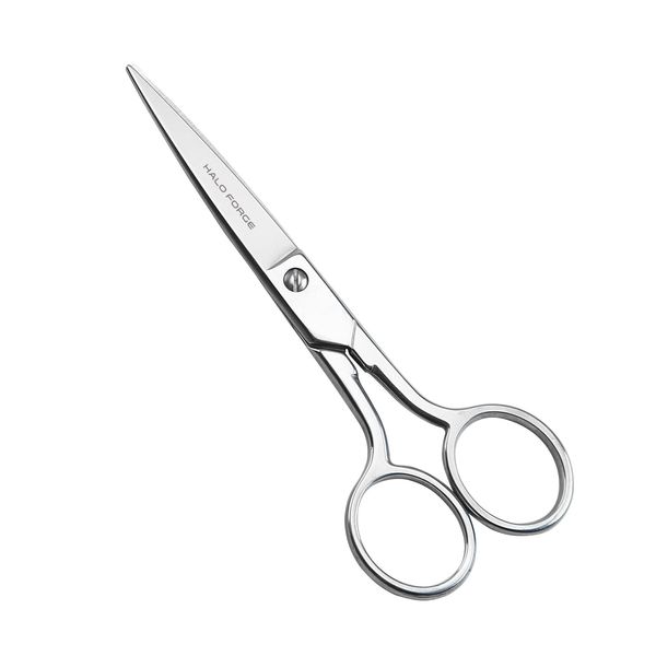 HALO FORGE Small Fabric Scissors: Straight Sewing Shears Titanium Forged Stainless Steel Pointed Tip for Adults Art Cutting Dress Making Tailor Office Work Crafting Supplies - 6 Inch