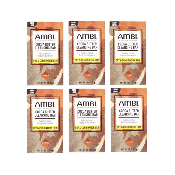 AMBI Cocoa Butter Cleansing Bar Soap - 3.5oz - 6 Pack