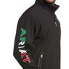 Ariat Male New Team Softshell MEXICO Water Resistant Jacket Black Large